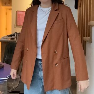 Rust Frank & Oak blazer
